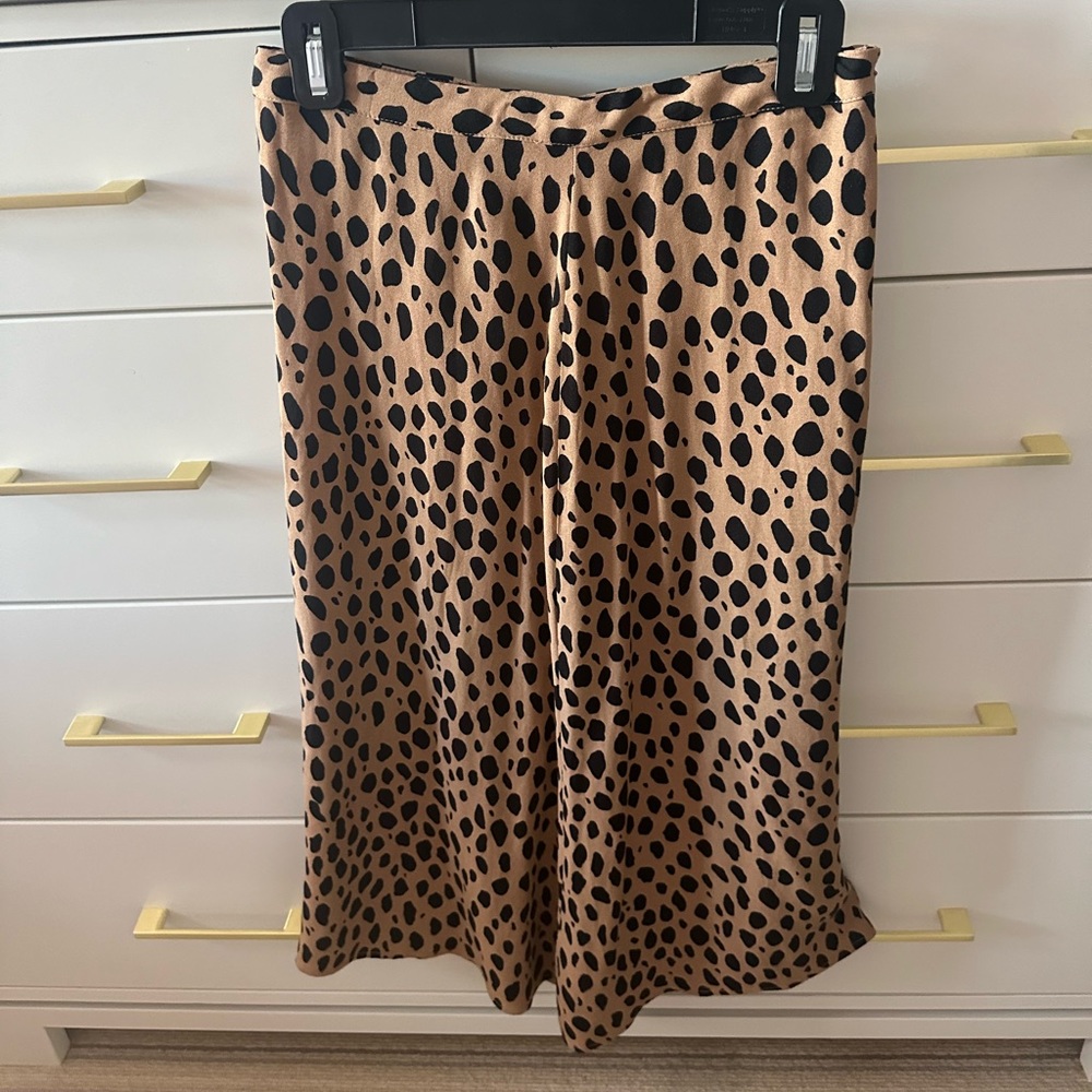 Reformation midi polka dot skirt